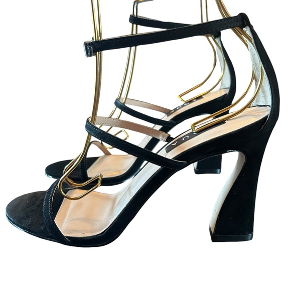 Aqua Jenni Ankle Strap Strappy Flared Heels NEW Size 9.5 - Picture 2 of 11